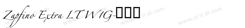 Zapfino Extra LT W1G字体转换 Zapfino Extra LT W1G字体转换